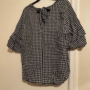 Black and White Buffalo Checkered Women’s Top